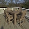 Highwood Usa Hamilton 5pc Square Counter Height Outdoor Patio Furniture Dining Set AD-CNA44-WBR - alternate 3